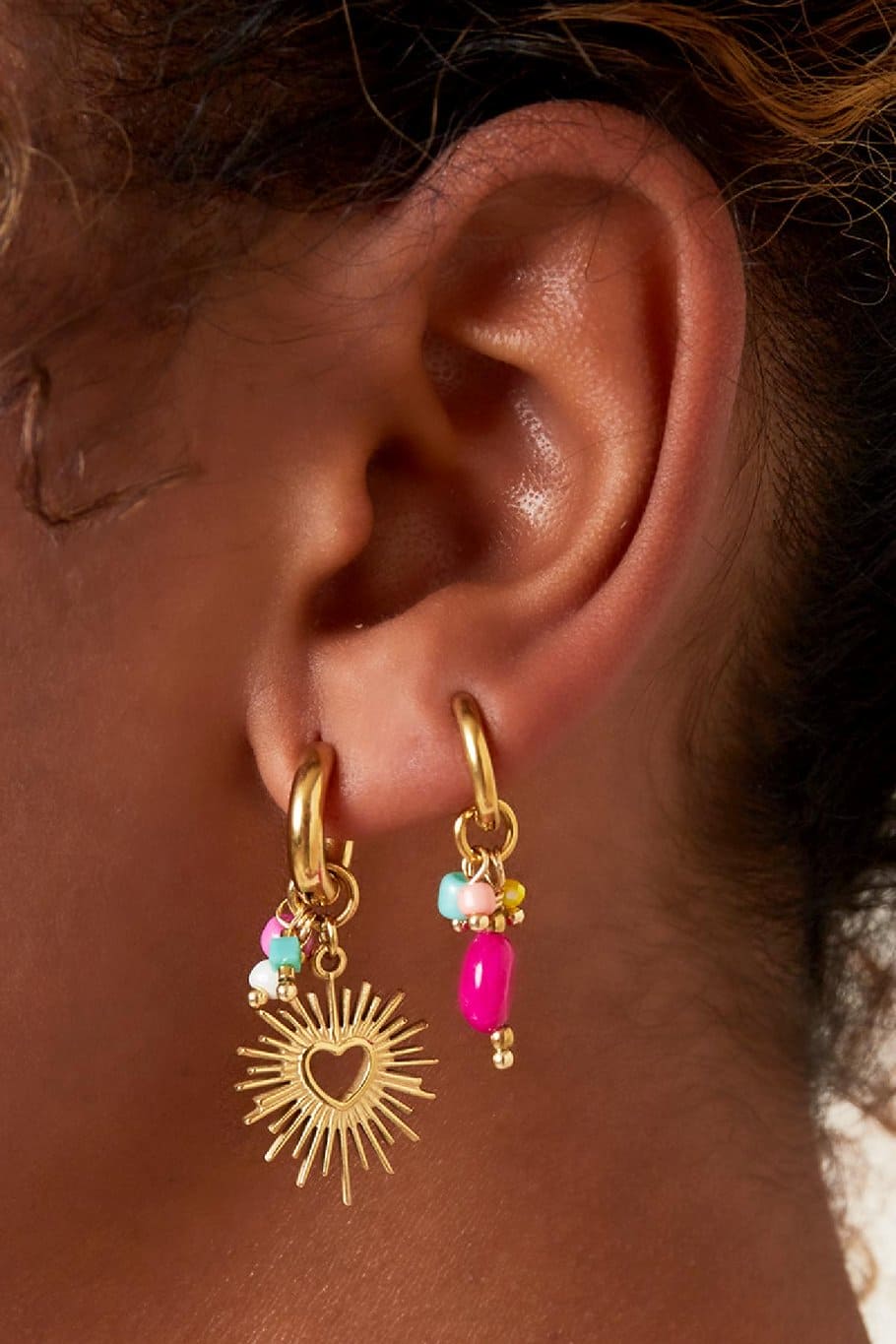 Oorbellen Dangling Hearts