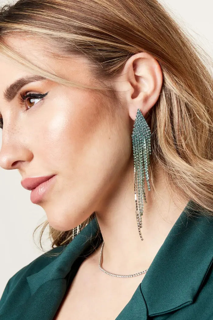 Oorbellen Ombre Blauw & Silver