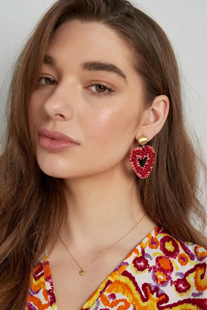 Oorbellen Love all the way - Rood