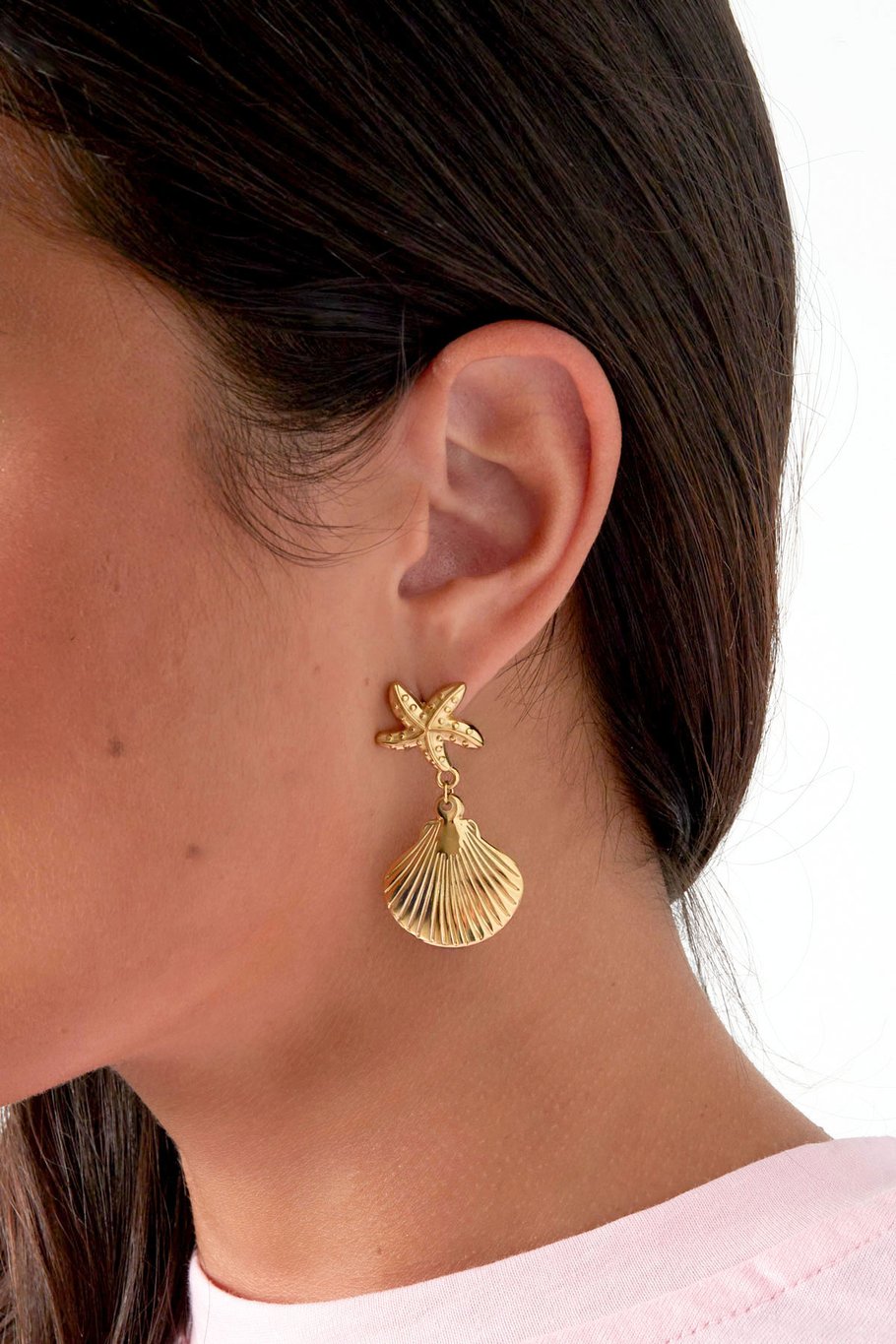 Oorbellen seastar shell