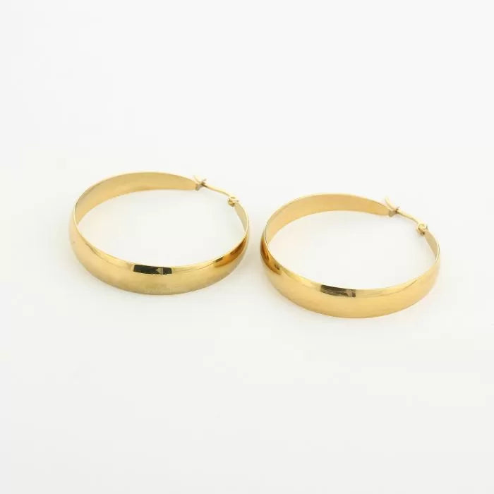 Oorbellen Flat Hoops 5 cm