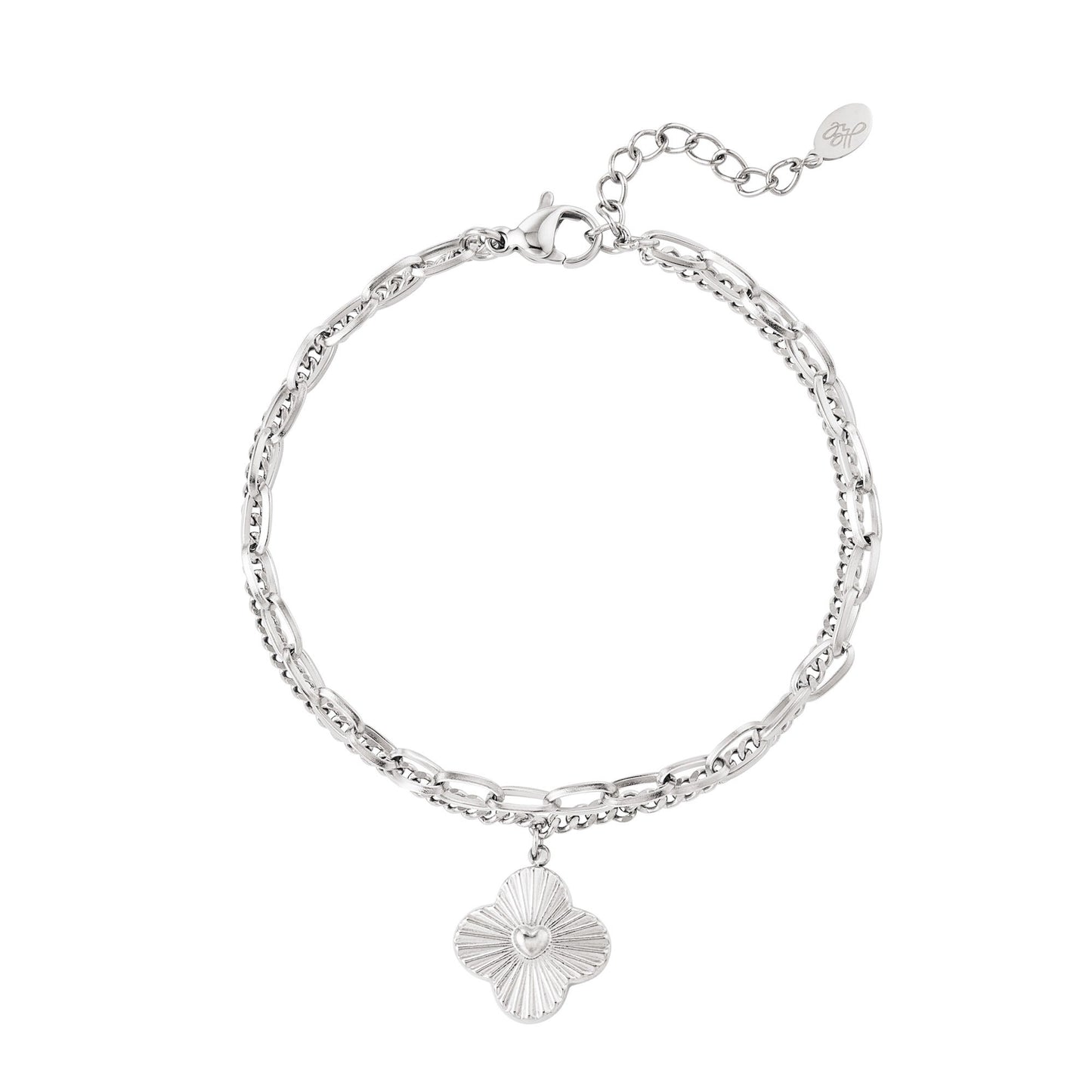 Armband 2 Layer Linked Flower