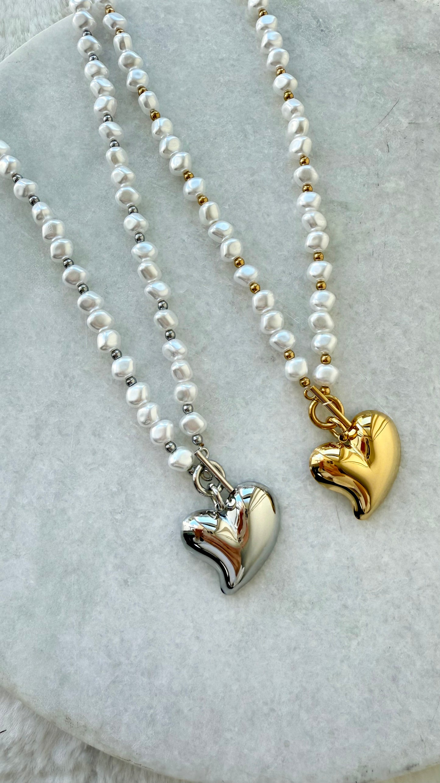 Ketting Pearl Heart