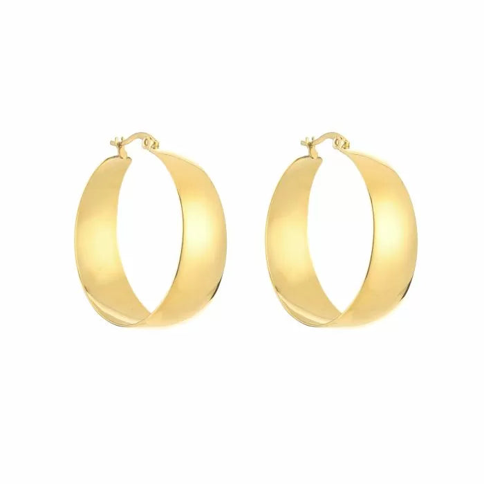 Oorbellen Thicker Flat Hoops 3,5 cm