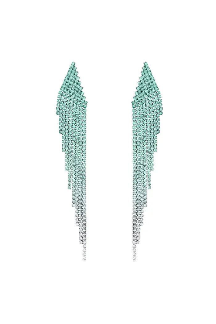 Oorbellen Ombre Blauw & Silver