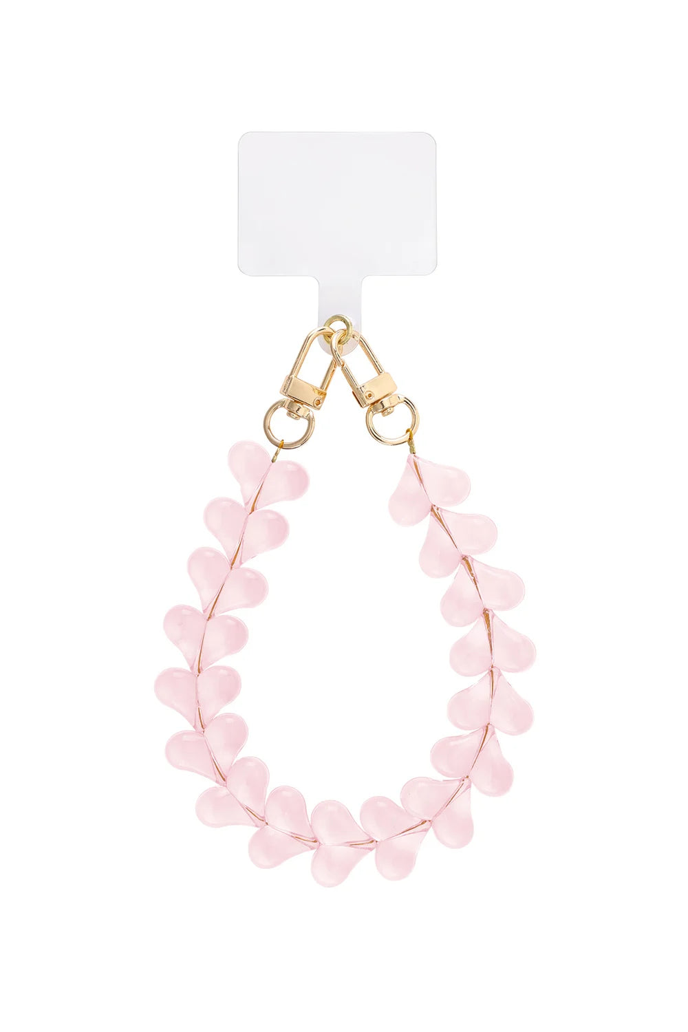 Telefoonkoord Clear Hearts - Roze