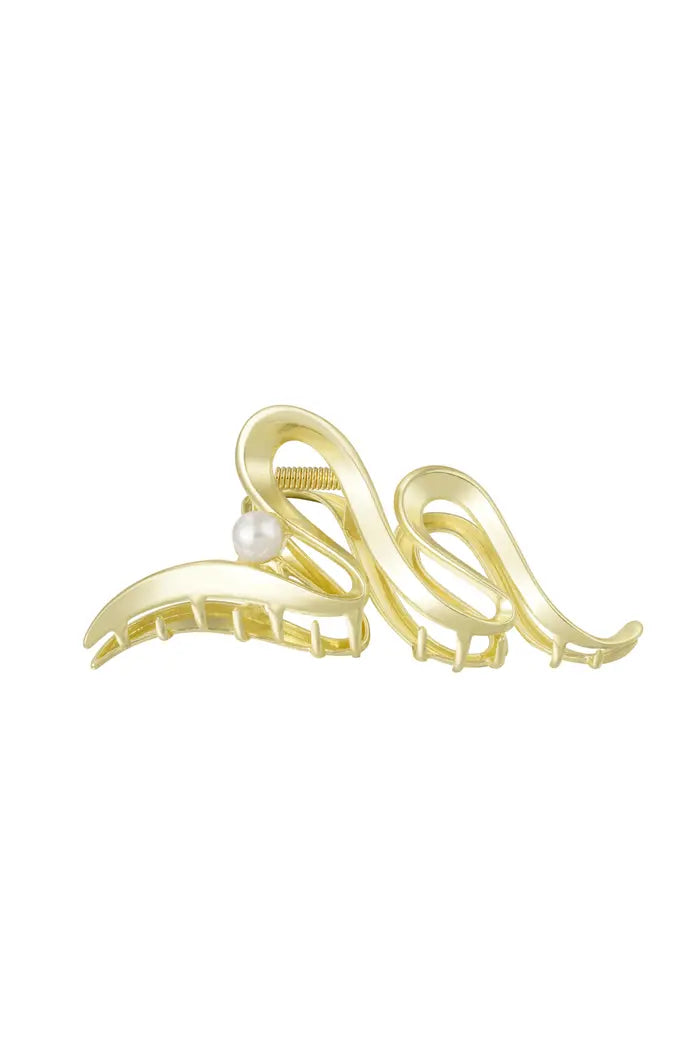 Haarclip Swirl Pearl