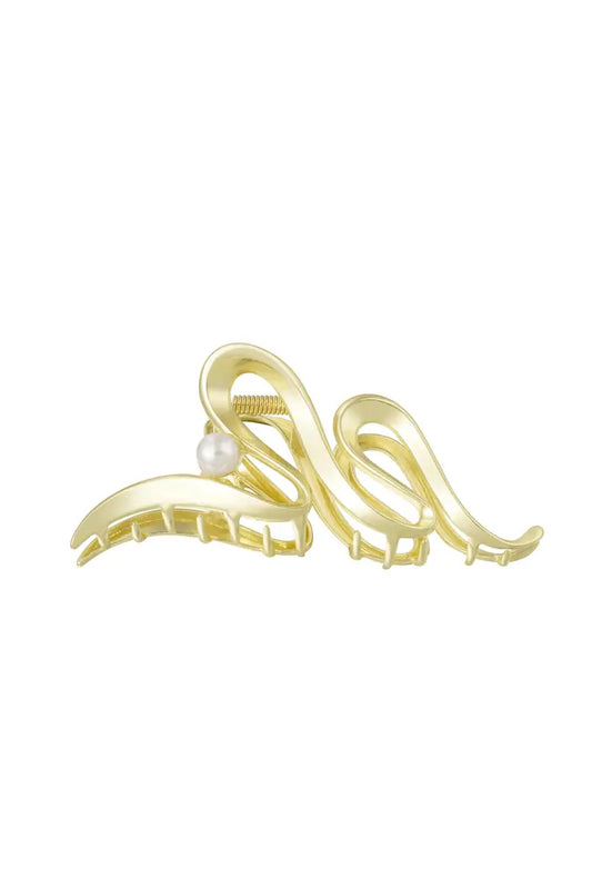 Haarclip Swirl Pearl