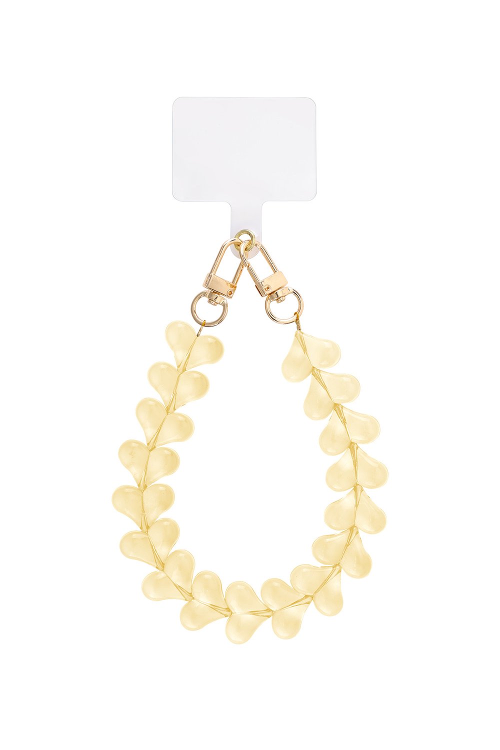 Telefoonkoord Clear Hearts - Butter Yellow