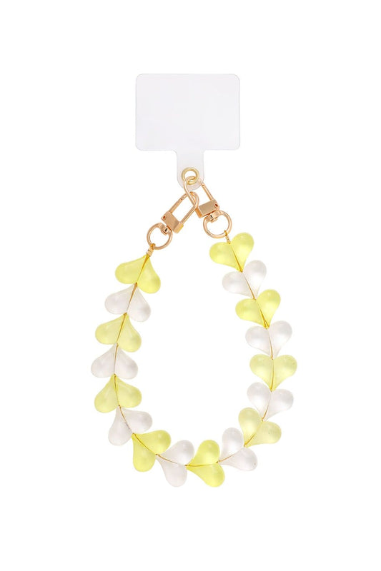 Telefoonkoord Heart candy - Yellow