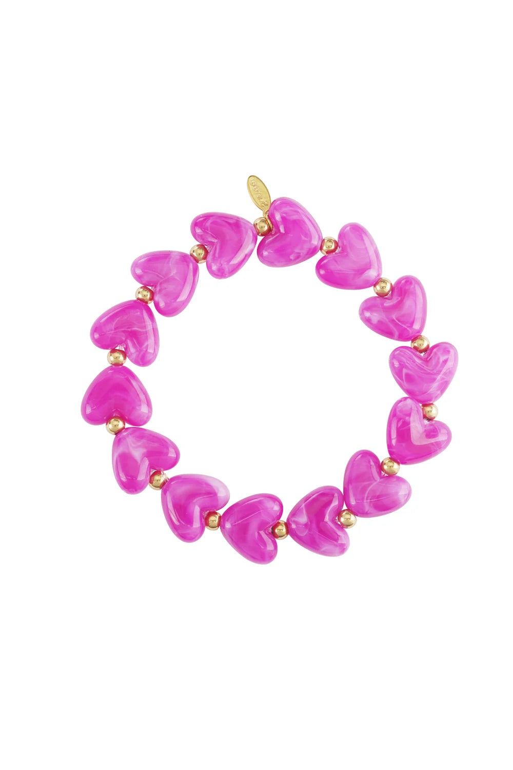 Armband sweet hearts - fuchsia