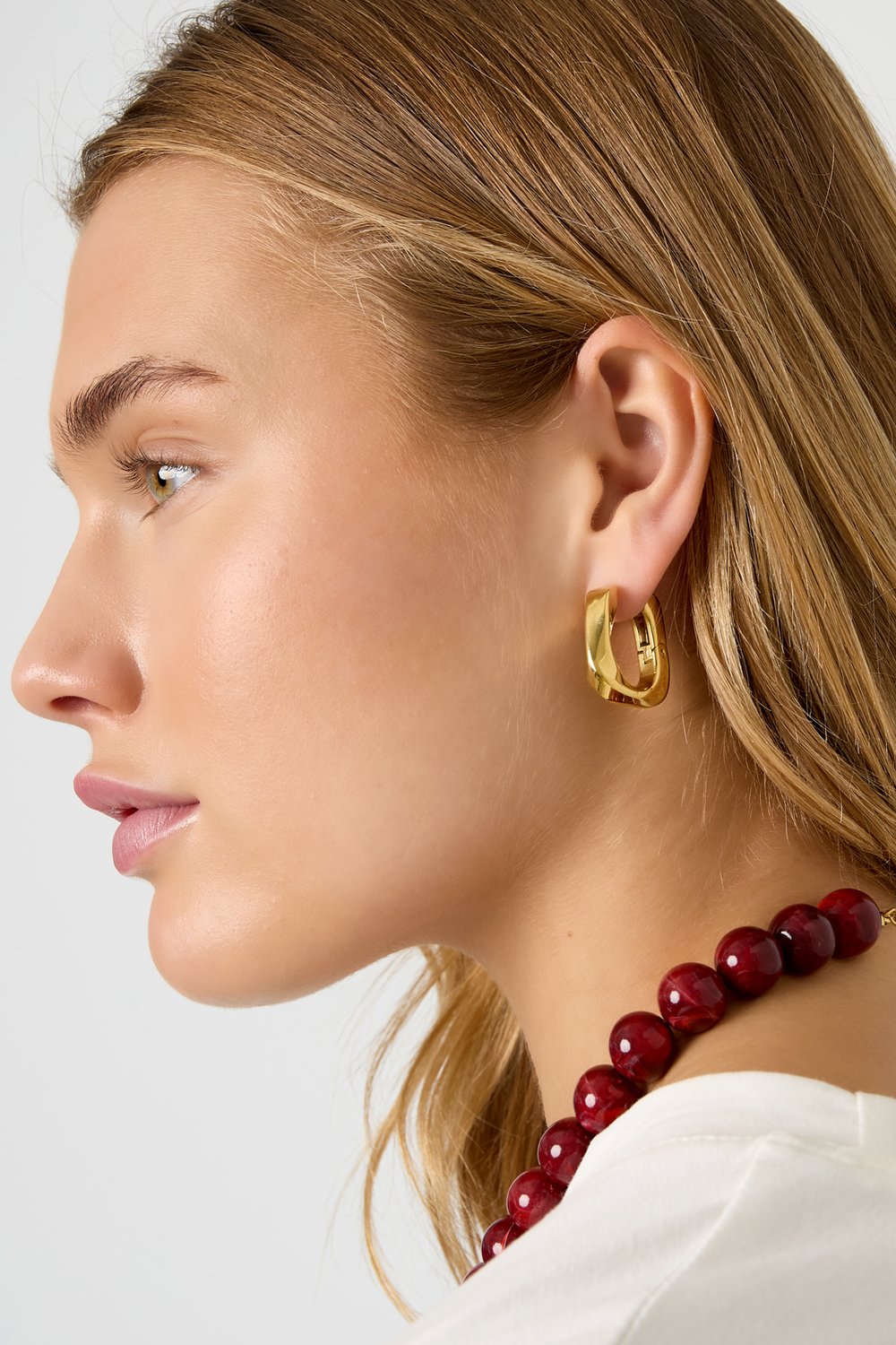 Oorbellen Sculpted Glow Hoops