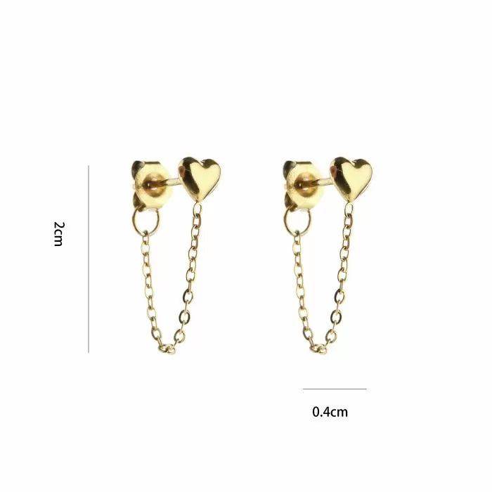 Oorbellen Chained Heart