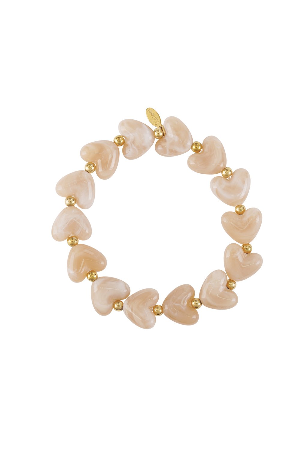 Armband sweet hearts - beige