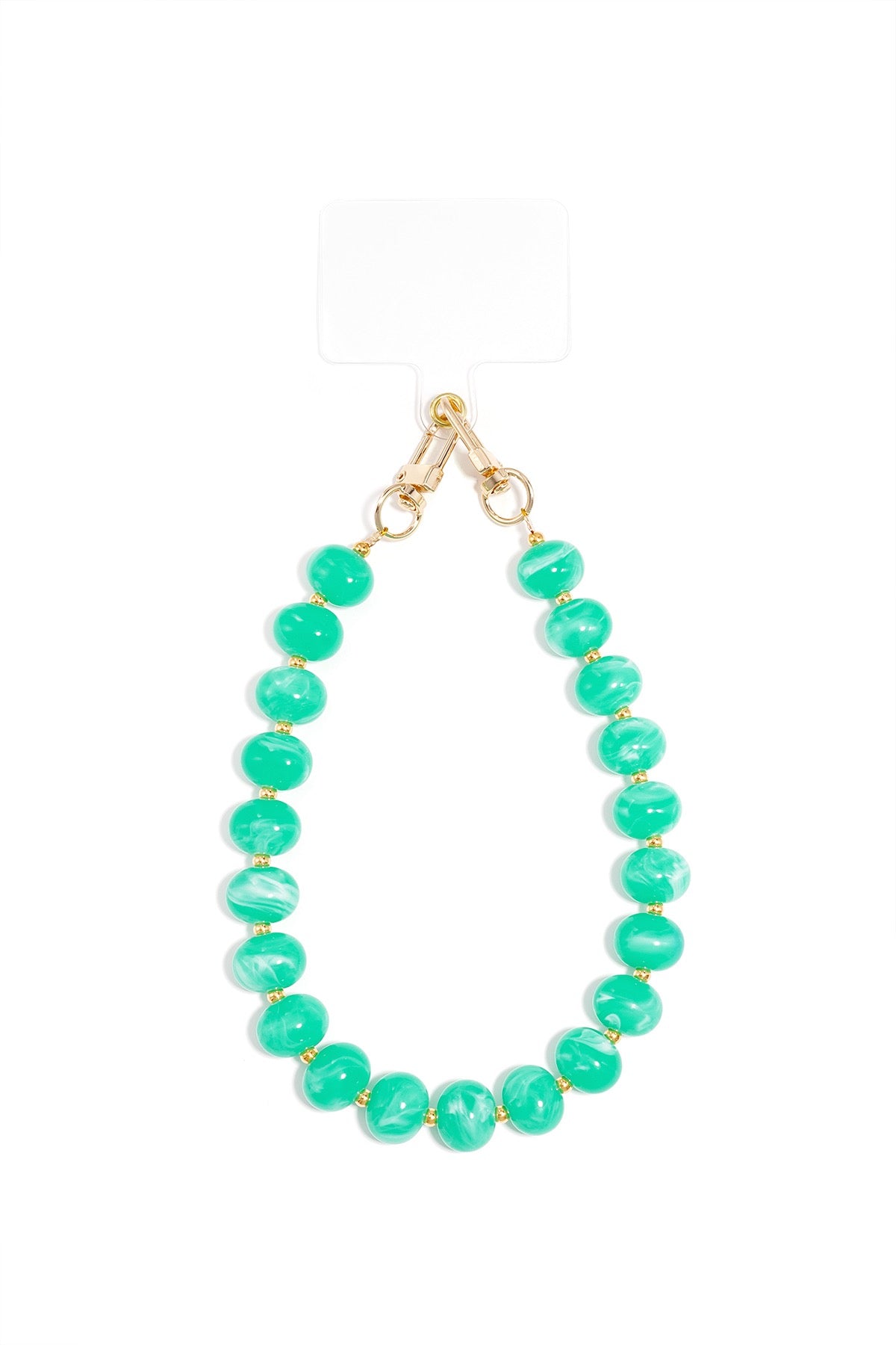 Telefoonkoord green beads