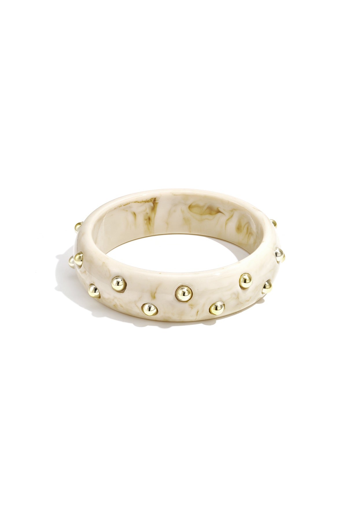 Studded bangle - Beige