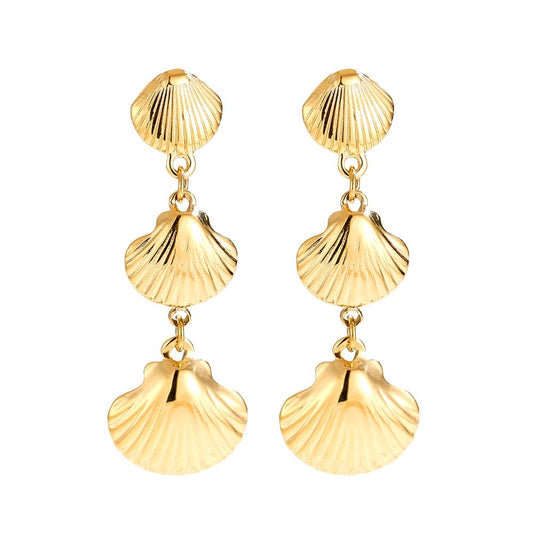 Oorbellen Shell Trio