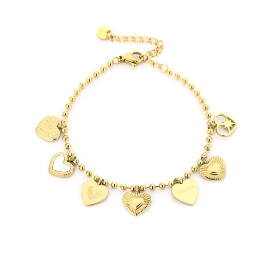 Armband hartjesbedels