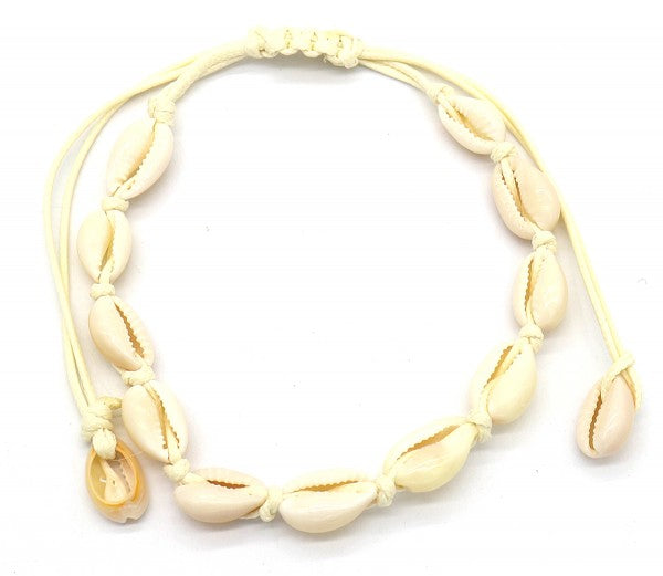 Enkelbandje shells natural