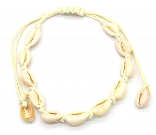 Enkelbandje shells natural