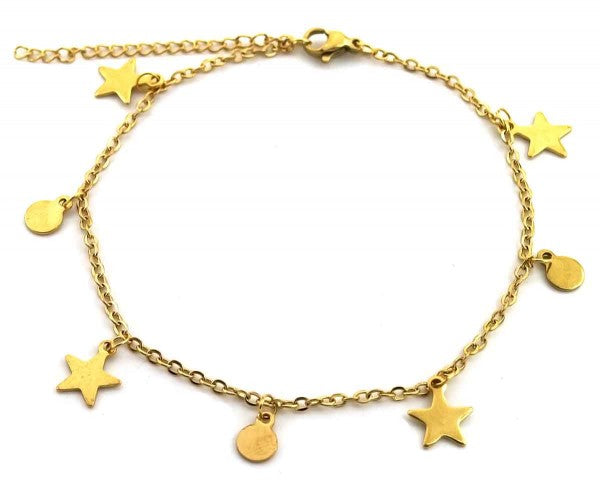 Enkelbandje stars & coins