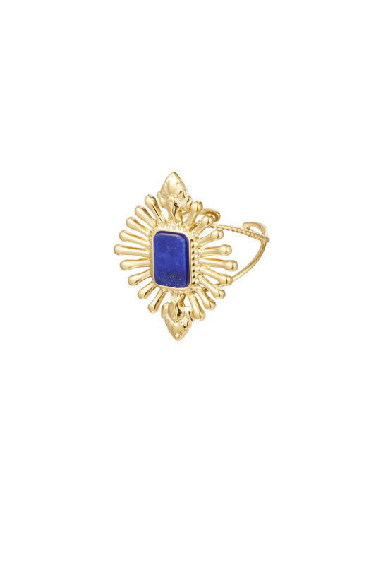 Ring Vintage Look - Blauw
