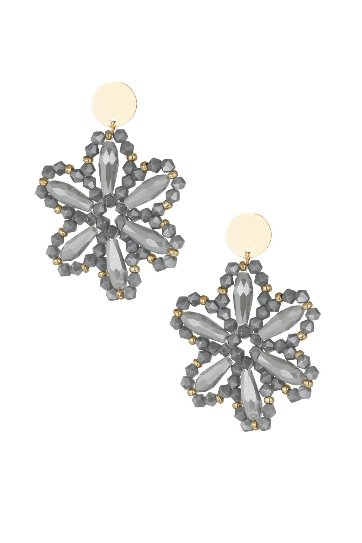 Oorbellen Floral Dreams - Grijs
