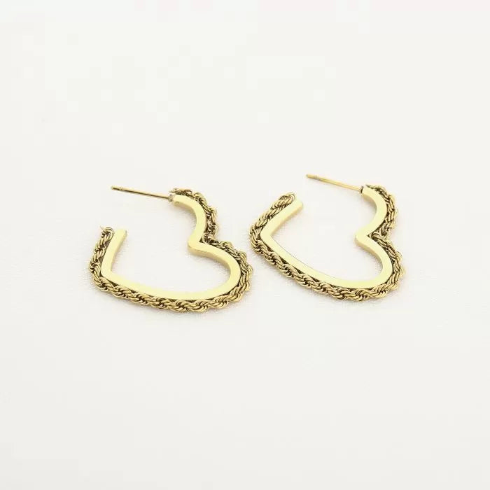 Oorbellen twisted heart