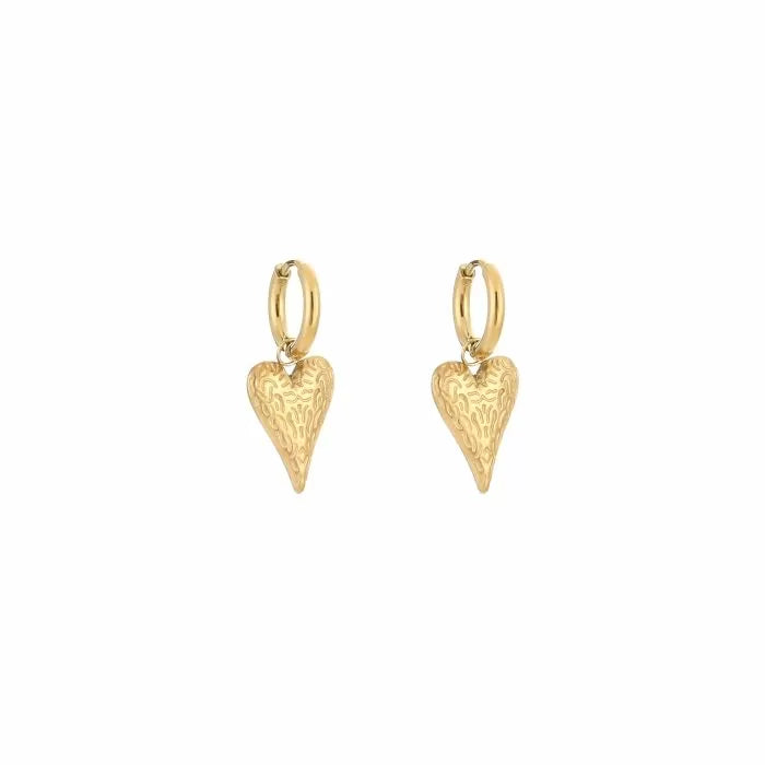 Oorbellen textured love