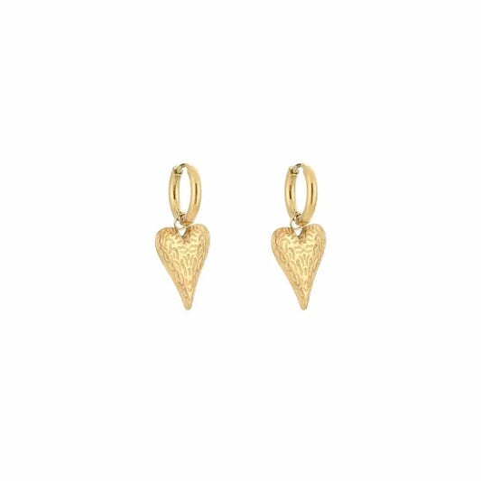 Oorbellen textured love