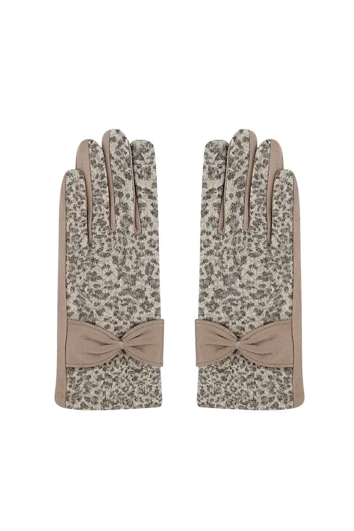 Handschoenen Leopard chic - Donker