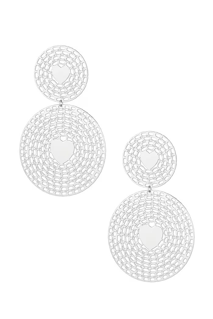 Oorbellen Statement round hearts