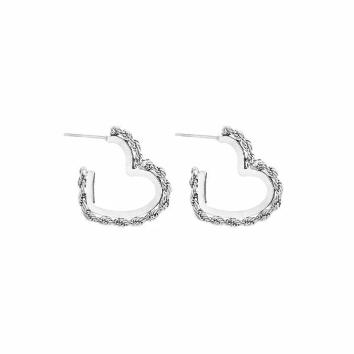 Oorbellen twisted heart mini