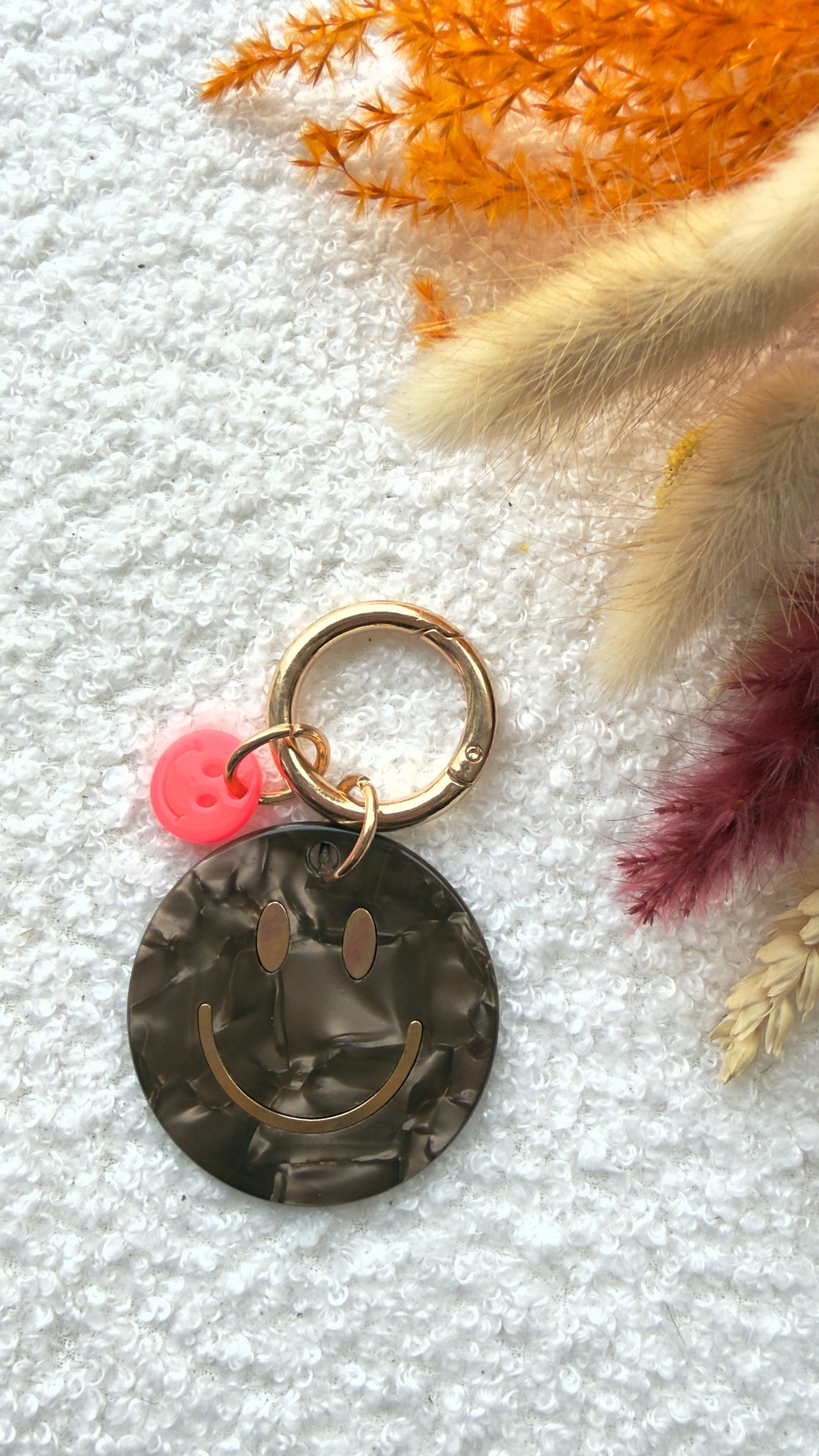 Sleutelhanger smiley gemêleerd