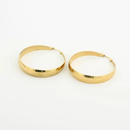Oorbellen Flat Hoops 5 cm