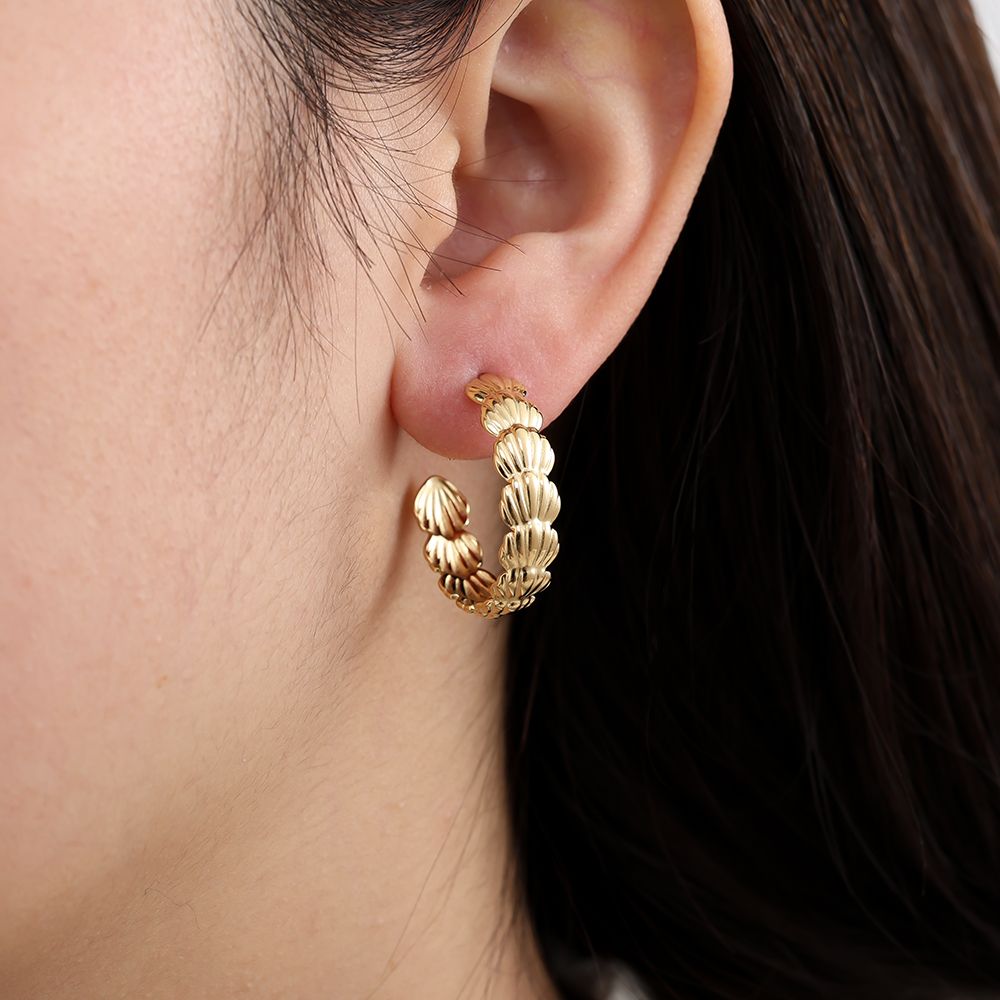 Oorbellen shell hoops