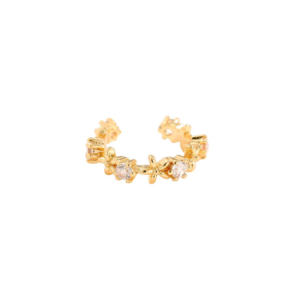 Earcuff Fine Flower Diamonds