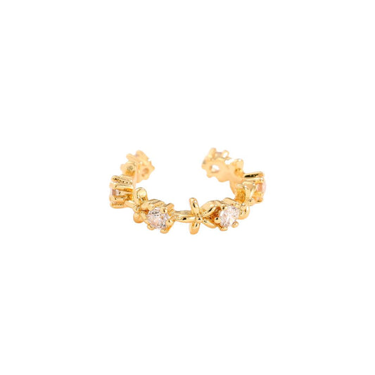 Earcuff Fine Flower Diamonds