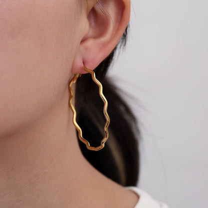Oorbellen Z-line hoops