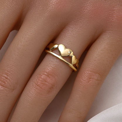 Ring hearts crown