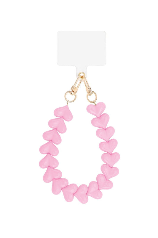 Telefoonkoord Hearts - Pink