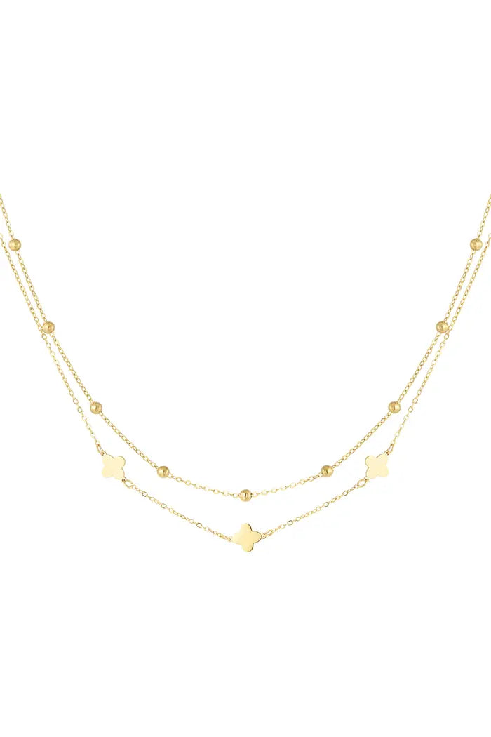 Ketting double clover and balls