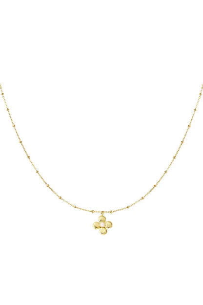 Ketting Bloem met parel