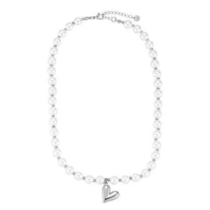 Ketting pearly heart