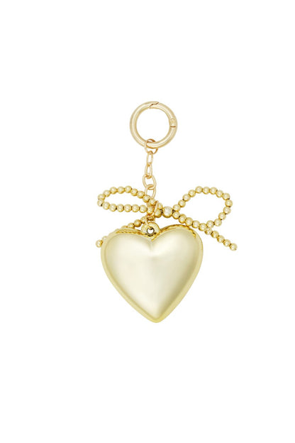 Bagcharm Heart and Bow Pendant