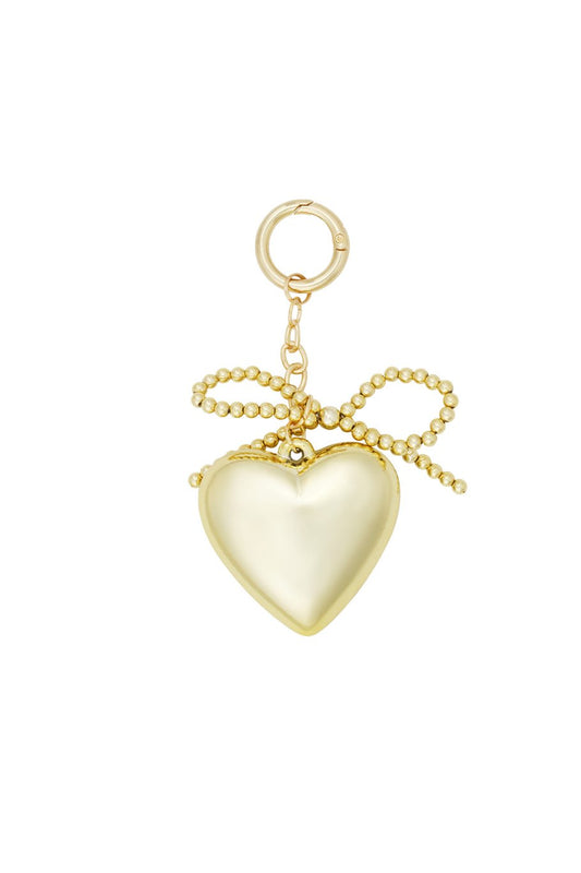 Bagcharm Heart and Bow Pendant