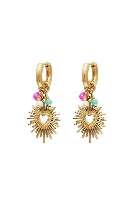 Oorbellen Dangling Hearts