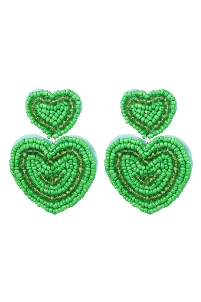 Oorbellen lovely love groen