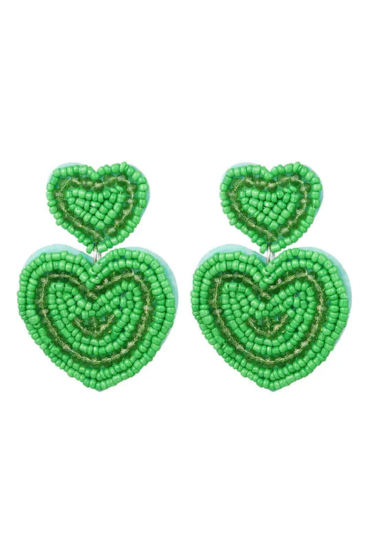 Oorbellen lovely love groen