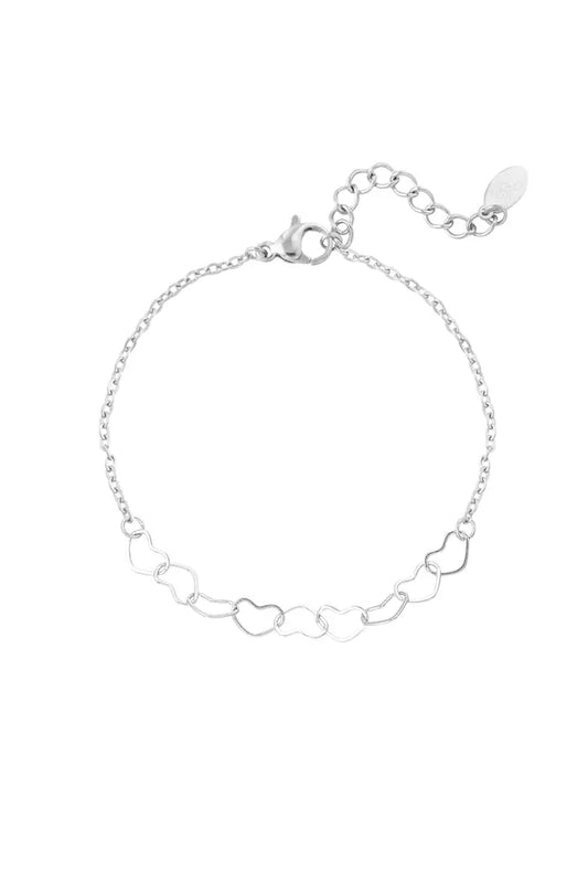 Armband Linked hearts
